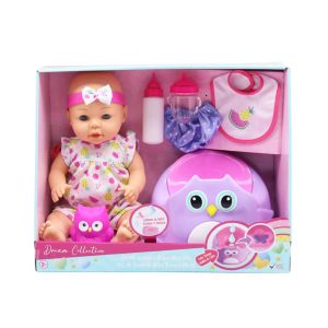 סט בובה 16" עם סיר ינשוף ואביזרים